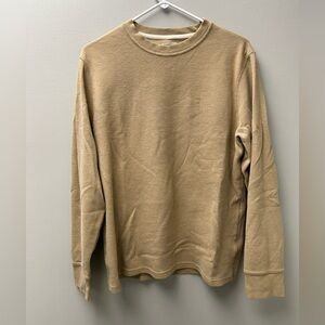 American Eagle Super Soft Fit Tan Waffleknit Long Sleeve
